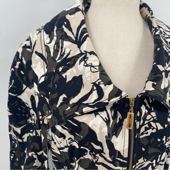 St. John Printed Zip Up Lightweight Jacket 6 - Picture 3 of 11